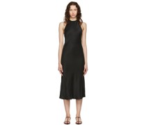 Black Halter Midi Dress