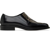 Black Square Toe Loafers