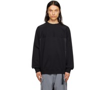 Black Paneled Sweatshirt