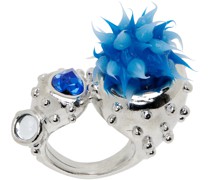 Silver & Blue Candy Pod Ring