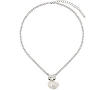 Silver Hello Kitty Pet Pearl Necklace