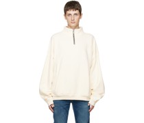 Off-White Quarter Zip Sweatshirt