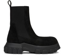 Black Suede Beatle Bozo Tractor Boots