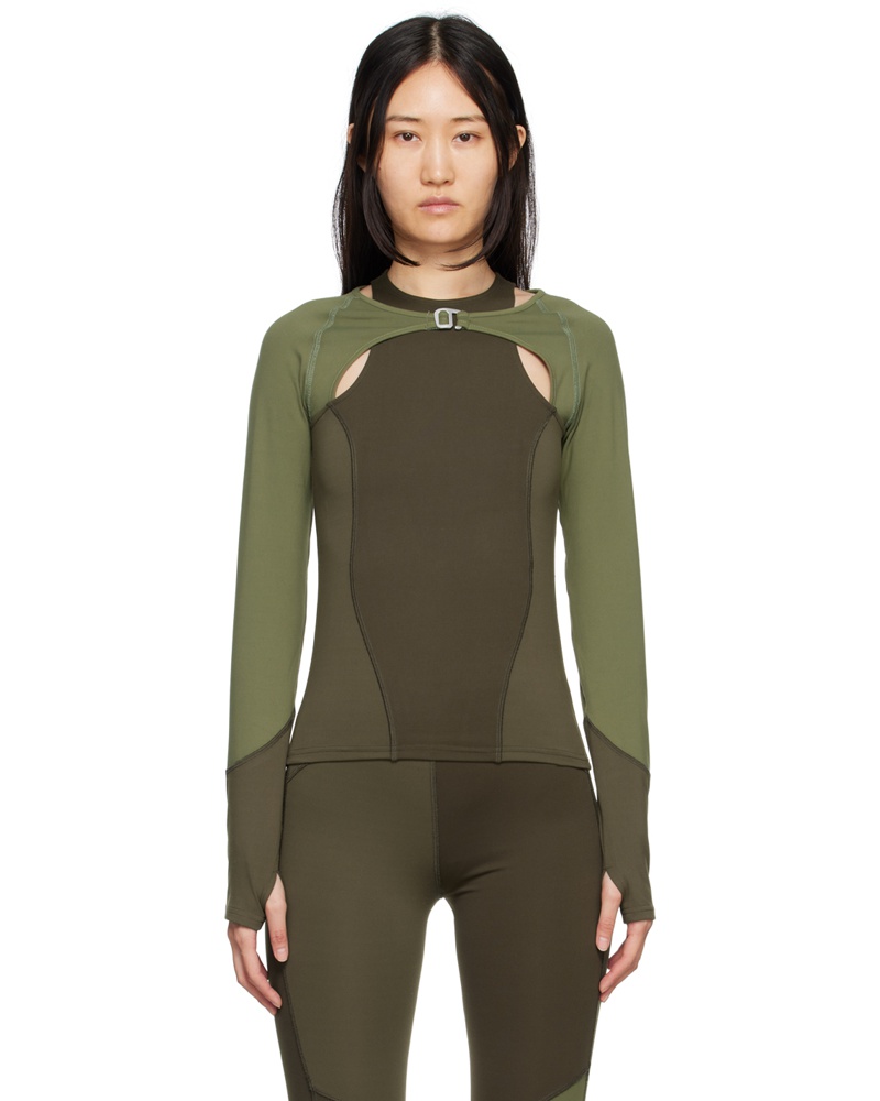 Heliot Emil Damen Khaki SSENSE Exclusive Capsule Sport Top Heliot Emil Damen Khaki SSENSE Exclusive Capsule Sport Top