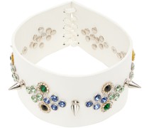 White Rivet Leather Choker