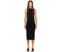 Black Valentina Midi Dress