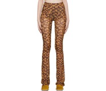 Yellow & Brown Sheer Halycon Trousers