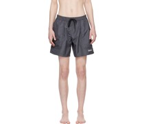 Gray Barocco Reversible Swim Shorts