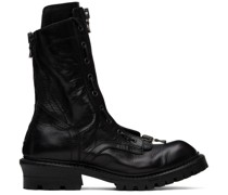 Black Two-Way Zip Boots