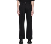 Black Belted Trousers