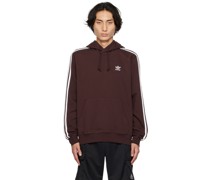 Brown 3-Stripe Hoodie