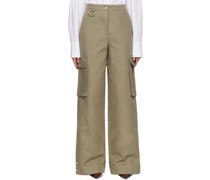 Taupe Wide Cargo Pants
