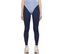 Navy 80s Leggings