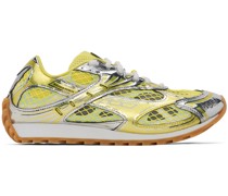 Silver & Yellow Orbit Sneakers
