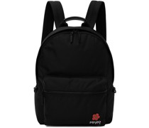 Black Paris Crest Backpack