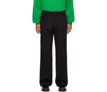 Black 60's French Flare Trousers