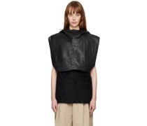 Black Hooded Vest