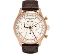 Brown & Gold Classics Triple Calendar Chronograph Watch