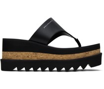 Black Sneak-Elyse Platform Thong Sandals