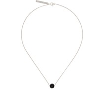 Silver & Black Curb Chain Necklace