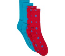 Two-Pack Blue & Red Socks