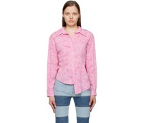 Pink Moeka Combination Shirt