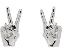 Silver Mini Peace Earrings