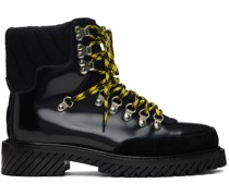 Black Gstaad Lace-Up Boots