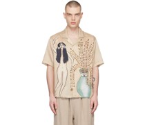Beige Woman And Fern Shirt