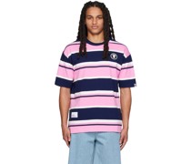 Navy & Pink Moonface Patch T-Shirt