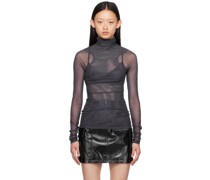 Grey Sheer Turtleneck