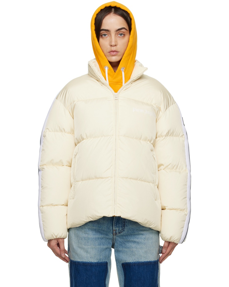 Palm Angels Damen Off-White Track Down Jacket