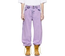 SSENSE Exclusive Purple Secret Carpenter Jeans