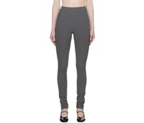 Gray Zip Leggings