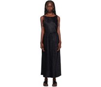Black Tied Wrap Midi Dress