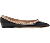 Black Rockstud Ballerina Flats