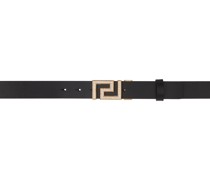 Black & Navy Greca Reversible Belt