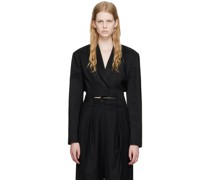Black Crop Blazer