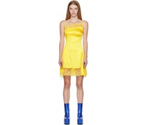 Yellow Asymmetric Minidress