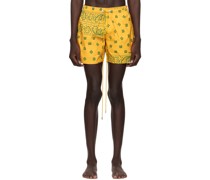 Yellow Bandana Swim Shorts