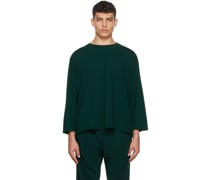 Green Cotton Long Sleeve T-Shirt