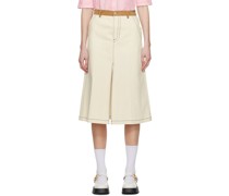 Off-White Vented Denim Midi Skirt