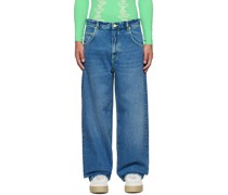 Blue Contrast Stitch Jeans
