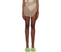 SSENSE Exclusive Tan Deconstructed Miniskirt