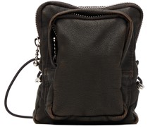 Brown Mini Faux-Leather Bag