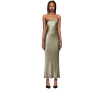 Green Moon Dance Strapless Maxi Dress
