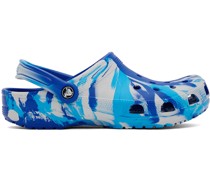 Blue Classic Marbled Clogs