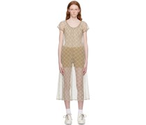 SSENSE Exclusive Beige Lantern Midi Dress