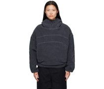 Gray Fluffy Hoodie