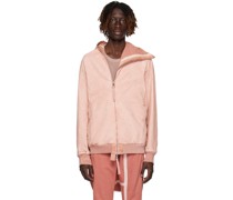 Pink Asymmetric Zip Reversible Jacket
